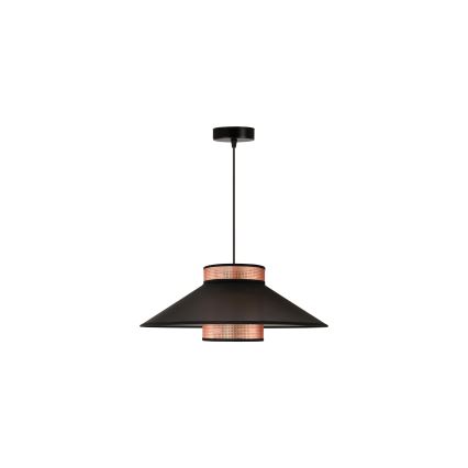 Duolla - Пендел RIO SHINY 1xE27/15W/230V Ø 45 см черен/меден