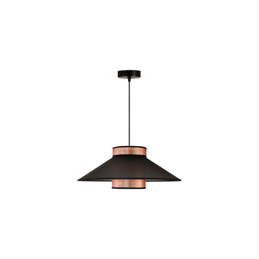 Duolla - Пендел RIO SHINY 1xE27/15W/230V Ø 45 см черен/меден