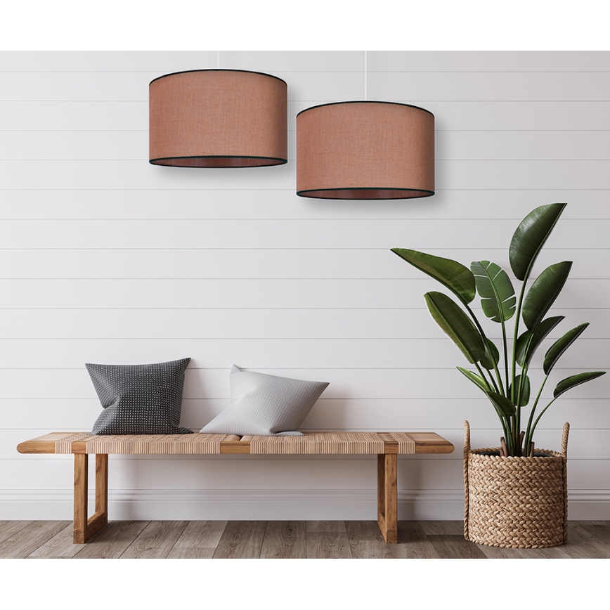 Duolla - Пендел ROLLER 1xE27/15W/230V Ø 40 см кафяв/черен