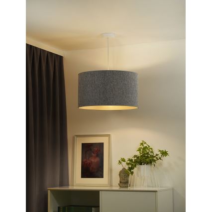 Duolla - Пендел ROLLER ECO RECYCLING 1xE27/15W/230V Ø 45 см сив