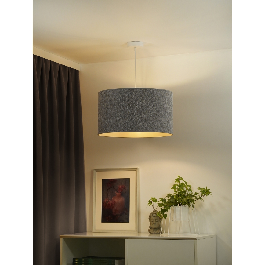 Duolla - Пендел ROLLER ECO RECYCLING 1xE27/15W/230V Ø 45 см сив