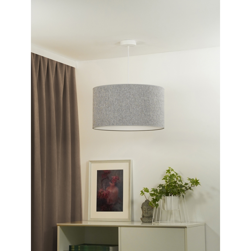 Duolla - Пендел ROLLER ECO RECYCLING 1xE27/15W/230V Ø 45 см сив