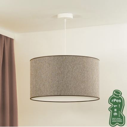 Duolla - Пендел ROLLER ECO RECYCLING 1xE27/15W/230V Ø 45 см кафяв