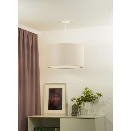 Duolla - Пендел ROLLER ECO RECYCLING 1xE27/15W/230V Ø 45 см кремав