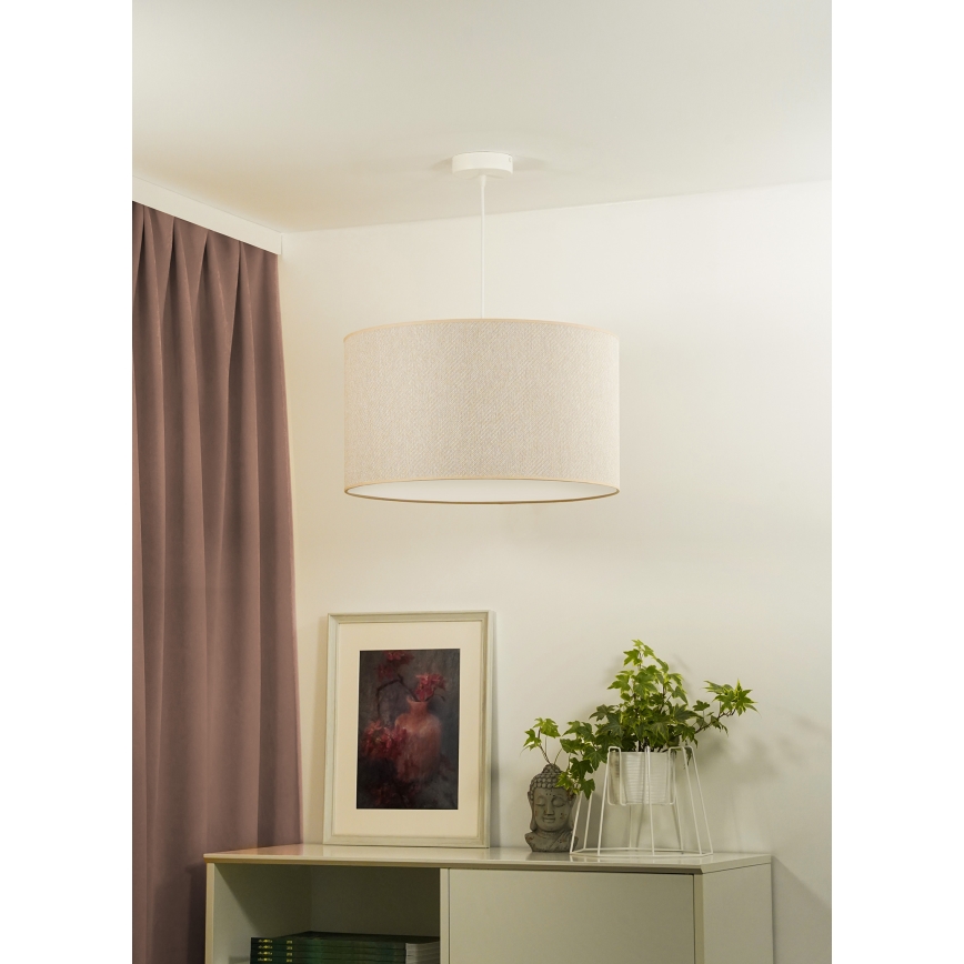 Duolla - Пендел ROLLER ECO RECYCLING 1xE27/15W/230V Ø 45 см кремав