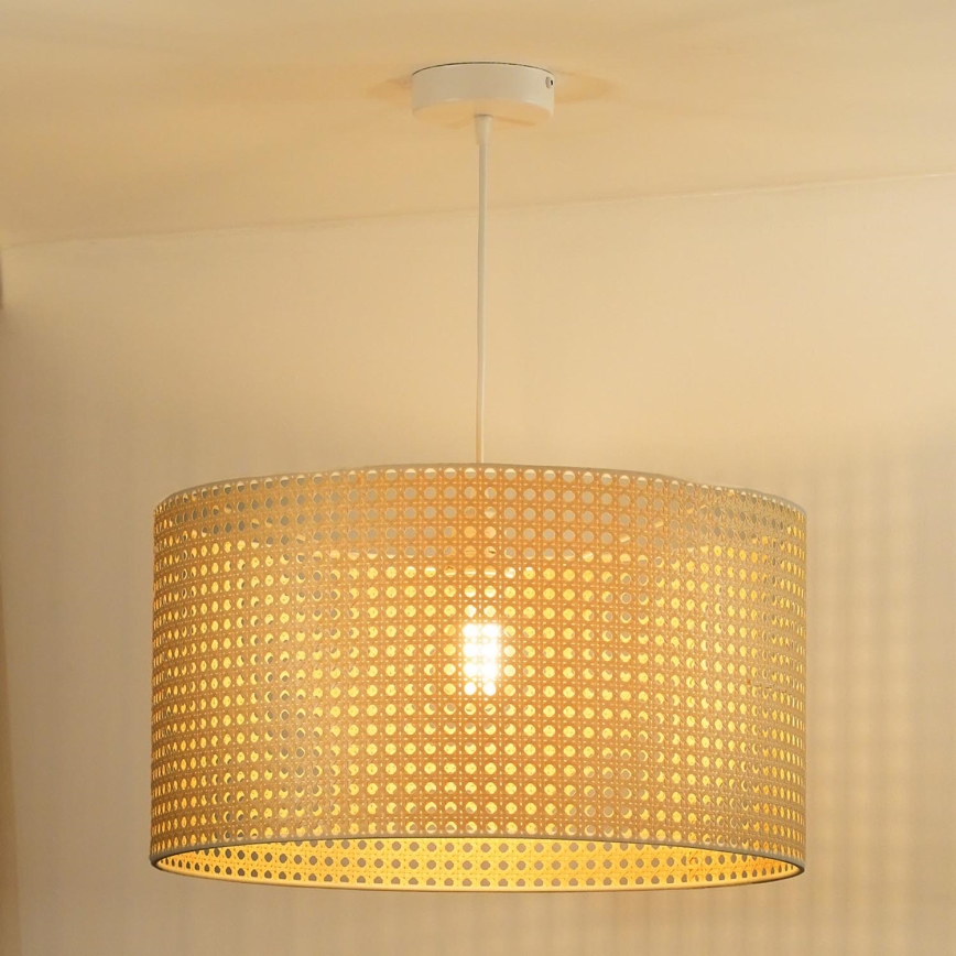 Duolla - Пендел ROLLER RATTAN 1xE27/15W/230V Ø 45 см бежов