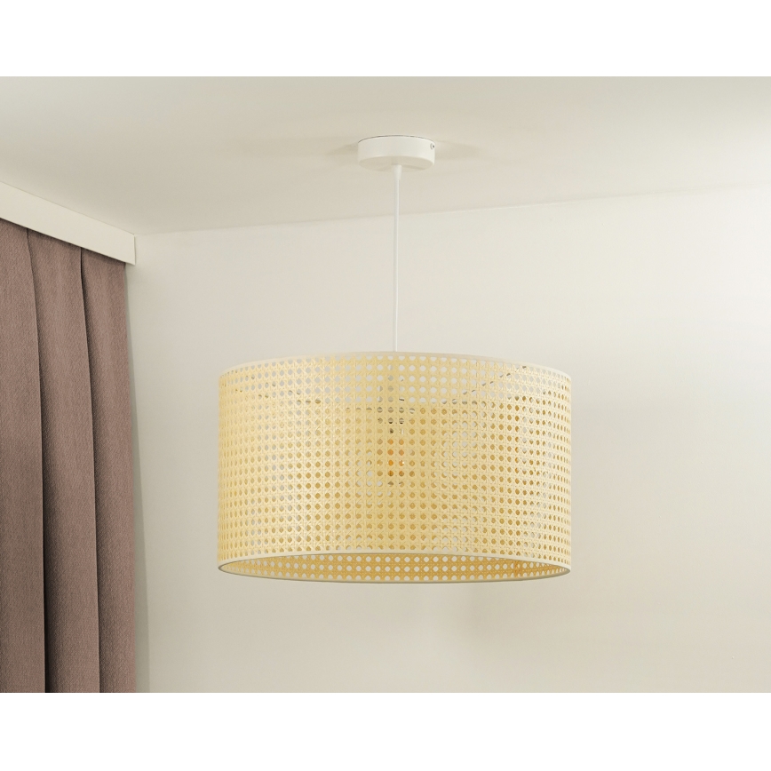 Duolla - Пендел ROLLER RATTAN 1xE27/15W/230V Ø 45 см бежов