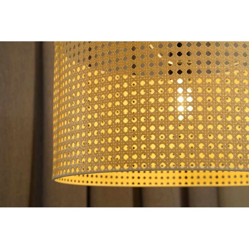 Duolla - Пендел ROLLER RATTAN 1xE27/15W/230V Ø 45 см бежов