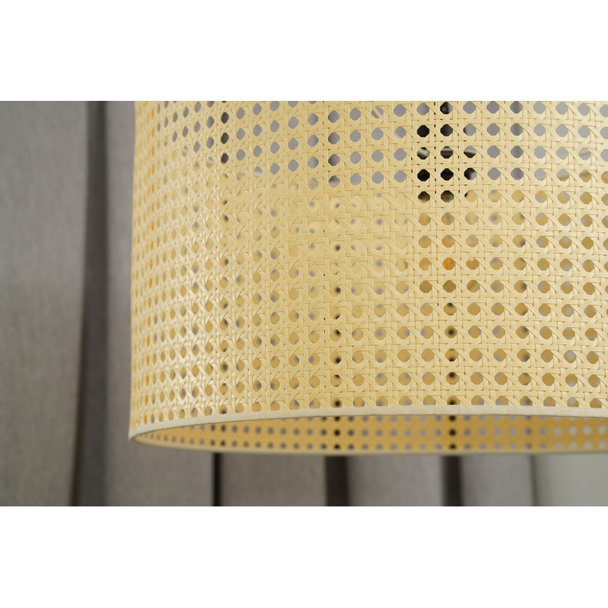 Duolla - Пендел ROLLER RATTAN 1xE27/15W/230V Ø 45 см бежов