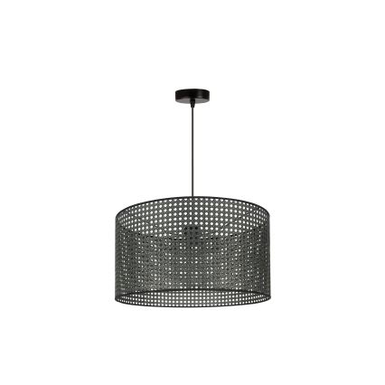 Duolla - Пендел ROLLER RATTAN 1xE27/15W/230V Ø 45 см черен