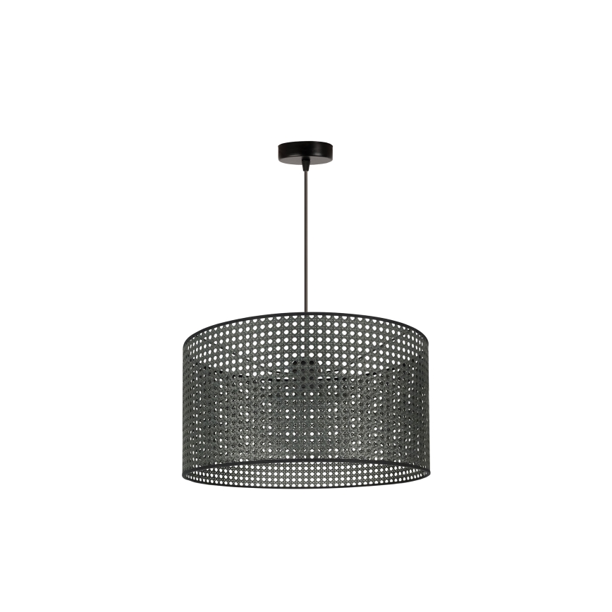 Duolla - Пендел ROLLER RATTAN 1xE27/15W/230V Ø 45 см черен