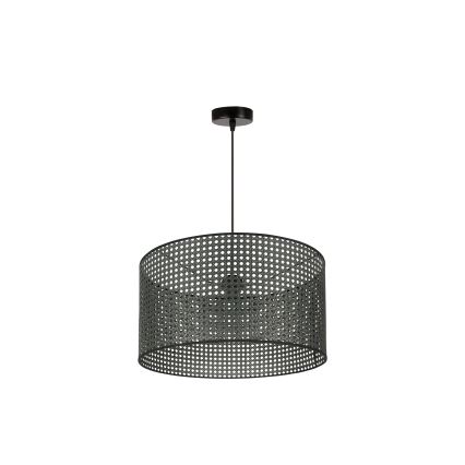 Duolla - Пендел ROLLER RATTAN 1xE27/15W/230V Ø 45 см черен