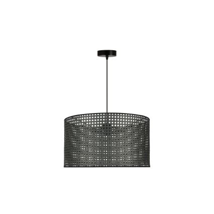 Duolla - Пендел ROLLER RATTAN 1xE27/15W/230V Ø 45 см черен