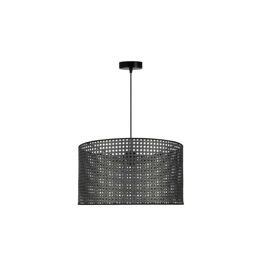 Duolla - Пендел ROLLER RATTAN 1xE27/15W/230V Ø 45 см черен