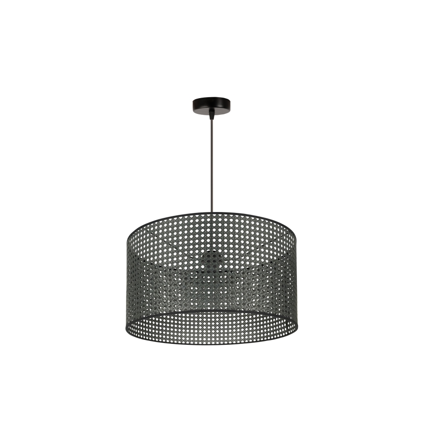 Duolla - Пендел ROLLER RATTAN 1xE27/15W/230V Ø 45 см черен