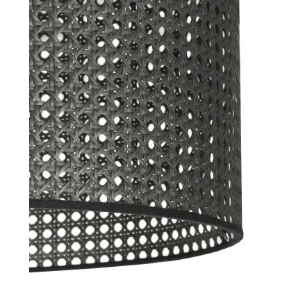 Duolla - Пендел ROLLER RATTAN 1xE27/15W/230V Ø 45 см черен