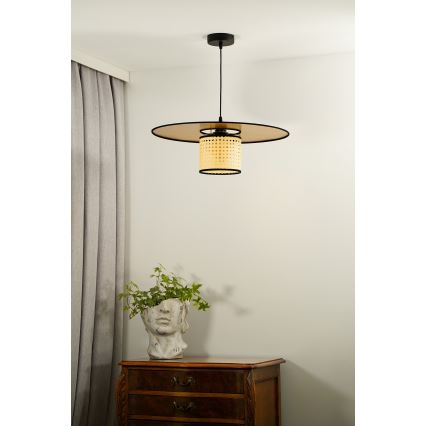 Duolla - Пендел TOKYO RATTAN 1xE27/15W/230V Ø 50 см златист/ратан