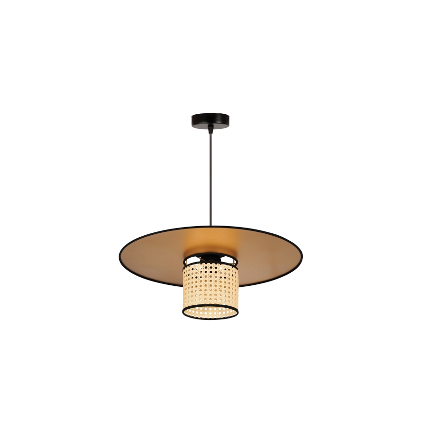 Duolla - Пендел TOKYO RATTAN 1xE27/15W/230V Ø 50 см златист/ратан