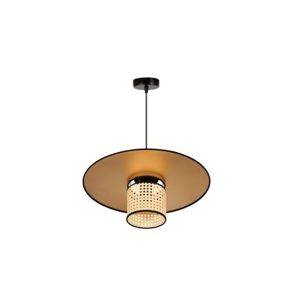 Duolla - Пендел TOKYO RATTAN 1xE27/15W/230V Ø 50 см златист/ратан
