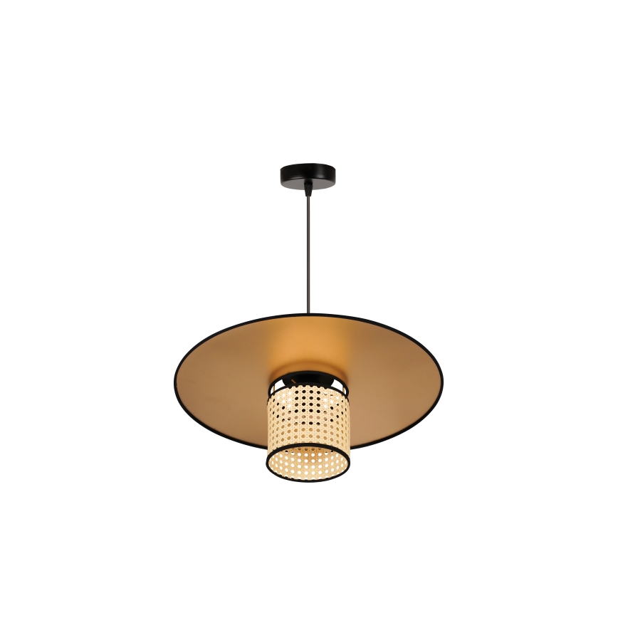 Duolla - Пендел TOKYO RATTAN 1xE27/15W/230V Ø 50 см златист/ратан