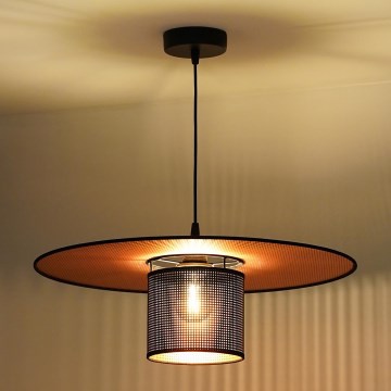 Duolla - Пендел TOKYO SHINY 1xE27/15W/230V Ø 50 см черен/меден