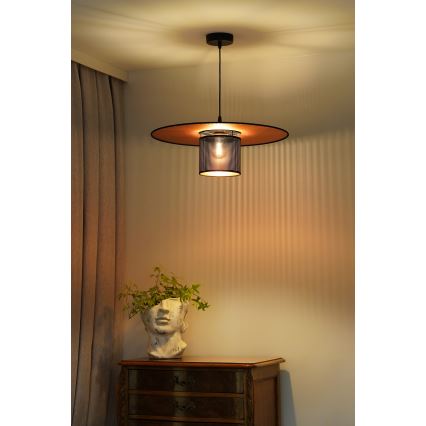 Duolla - Пендел TOKYO SHINY 1xE27/15W/230V Ø 50 см черен/меден