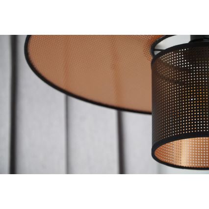 Duolla - Пендел TOKYO SHINY 1xE27/15W/230V Ø 50 см черен/меден