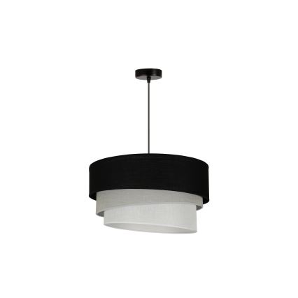 Duolla - Пендел TRIO 1xE27/15W/230V Ø 45 см черен/сив/бял