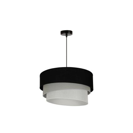 Duolla - Пендел TRIO 1xE27/15W/230V Ø 45 см черен/сив/бял
