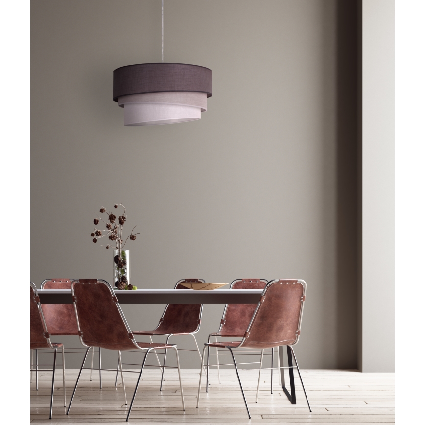 Duolla - Пендел TRIO 1xE27/40W/230V Ø 45 см антрацит/сив/бял