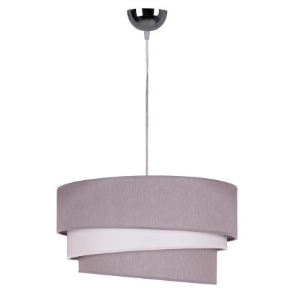 Duolla - Пендел TRIO 1xE27/40W/230V Ø 45 см сив/бял