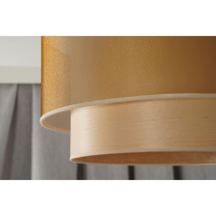 Duolla - Пендел WOOD BOHO 1xE27/15W/230V Ø 45 см меден/бежов
