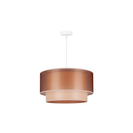Duolla - Пендел WOOD BOHO 1xE27/15W/230V Ø 45 см меден/бежов