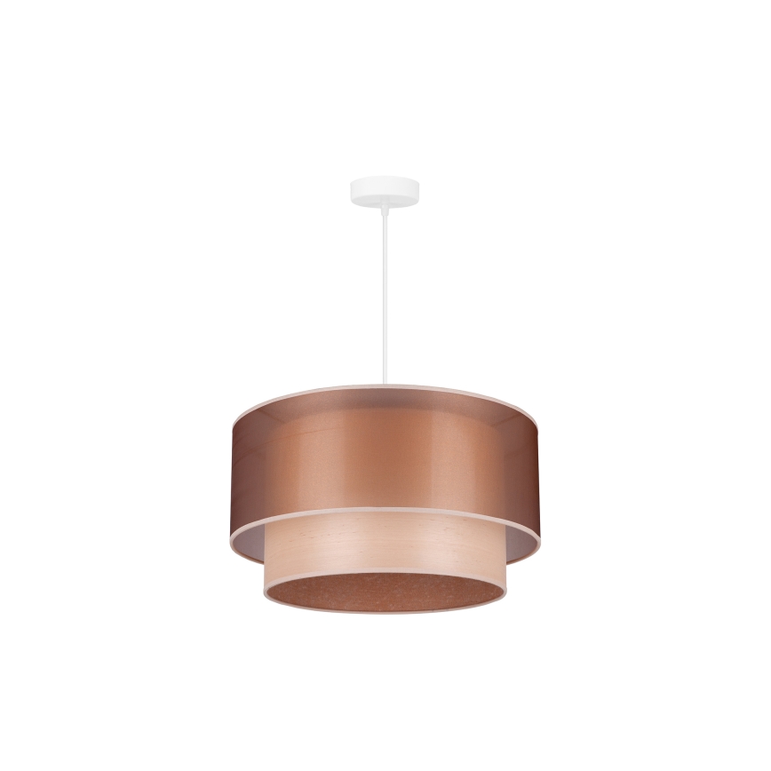 Duolla - Пендел WOOD BOHO 1xE27/15W/230V Ø 45 см меден/бежов