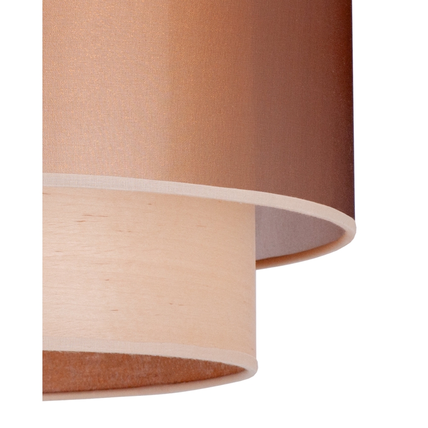 Duolla - Пендел WOOD BOHO 1xE27/15W/230V Ø 45 см меден/бежов
