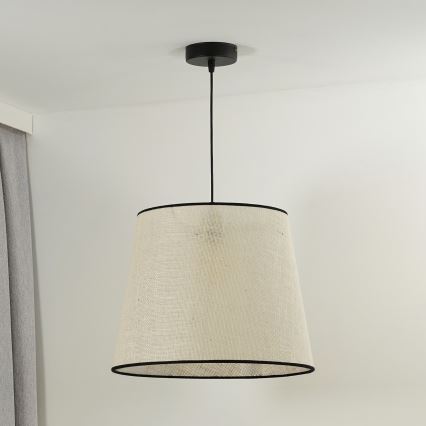 Duolla - Пендел YUTE 1xE27/15W/230V Ø 38 см сив/черен