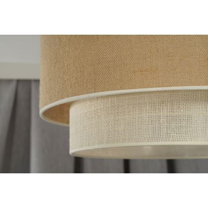 Duolla - Пендел YUTE BOHO 1xE27/15W/230V Ø 45 см кафяв/кремав