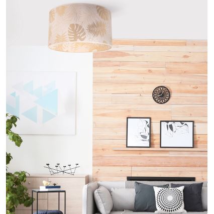 Duolla - Плафон ARECA 1xE27/40W/230V Ø 45 см месинг/бял