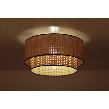 Duolla - Плафон BOHO 1xE27/15W/230V Ø 45 см бежов/ратан