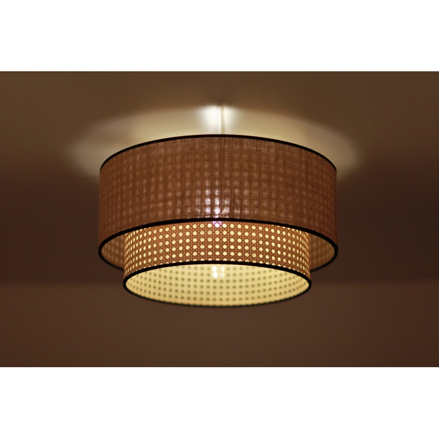 Duolla - Плафон BOHO 1xE27/15W/230V Ø 45 см бежов/ратан