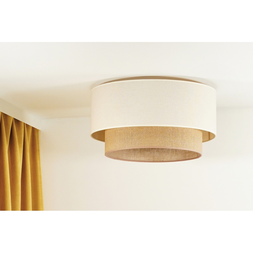 Duolla - Плафон BOHO 1xE27/15W/230V Ø 45 см бежов/кафяв
