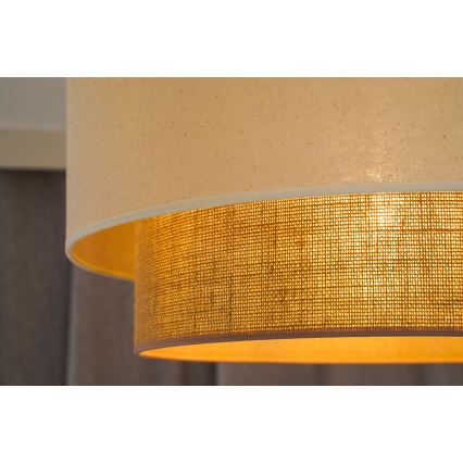Duolla - Плафон BOHO 1xE27/15W/230V Ø 45 см бежов/кафяв