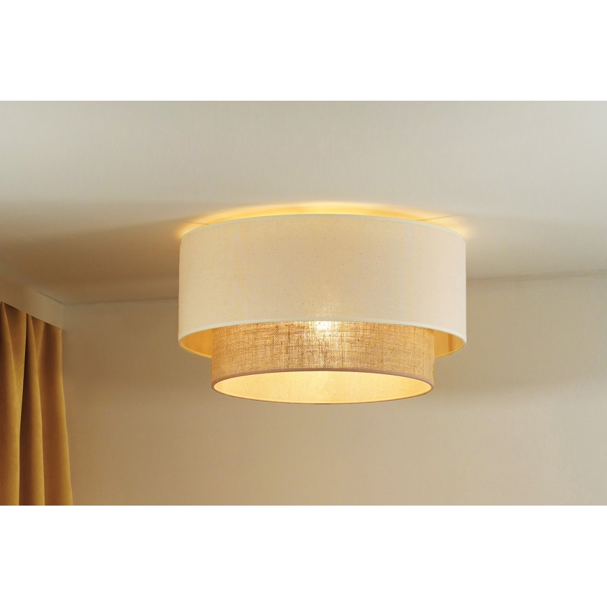 Duolla - Плафон BOHO 1xE27/15W/230V Ø 45 см бежов/кафяв