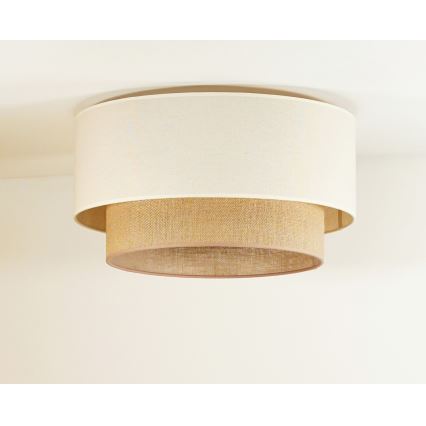 Duolla - Плафон BOHO 1xE27/15W/230V Ø 45 см бежов/кафяв
