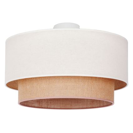 Duolla - Плафон BOHO 1xE27/15W/230V Ø 45 см бежов/кафяв