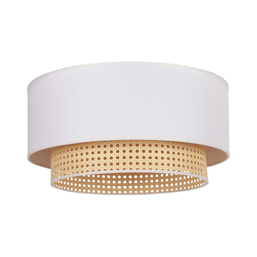 Duolla - Плафон BOHO 3xE27/15W/230V Ø 60 см кремав/ратанов