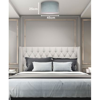 Duolla - Плафон BRISTOL 1xE27/15W/230V Ø 45 см зелен/бял