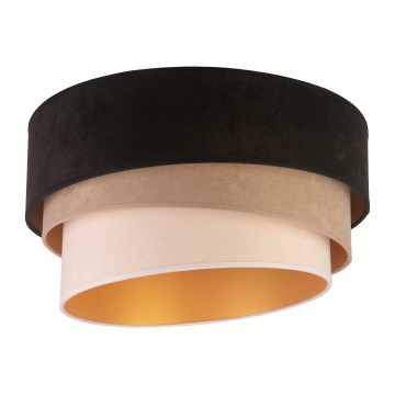 Duolla - Плафон DEVON 1xE27/40W/230V Ø 45 см черен/бежов