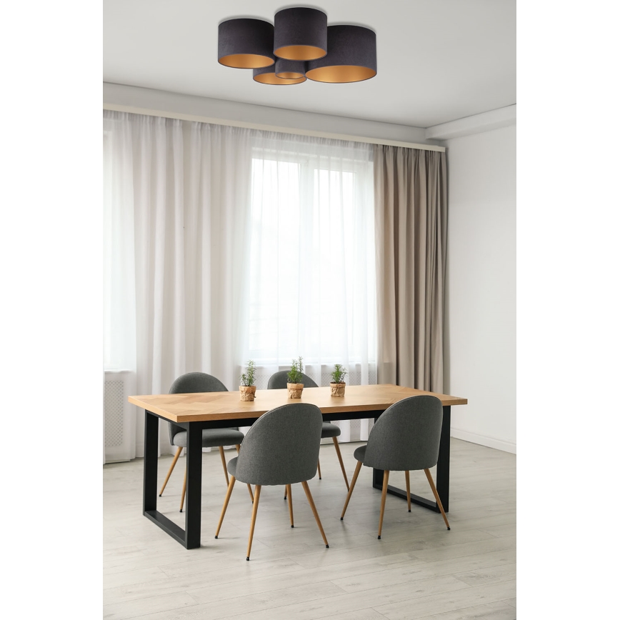Duolla - Плафон ROLLER PENTO 5xE27/60W/230V антрацит