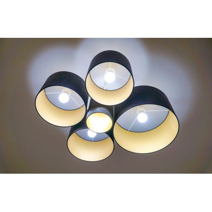 Duolla - Плафон ROLLER PENTO 5xE27/60W/230V антрацит